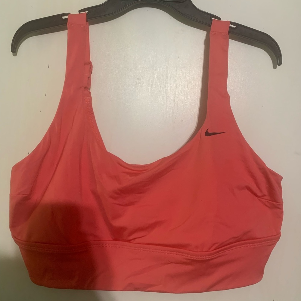 Nike Coral Sports Bra with Adjustable Straps